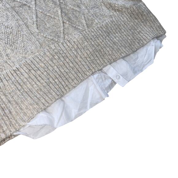 SINCERELY JULES Cable Knit Layered Blouse Sweater Vest Size M - Picture 8 of 8